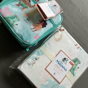 Pottery Barn Kids Moana Bed Sheet Set & Lunch Bag